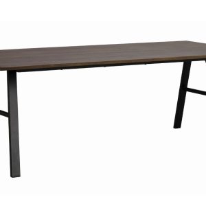 Tmavě hnědý dubový jídelní stůl ROWICO BRIGHAM 220 x 90 cm  - Výška75 cm- Šířka 220 cm