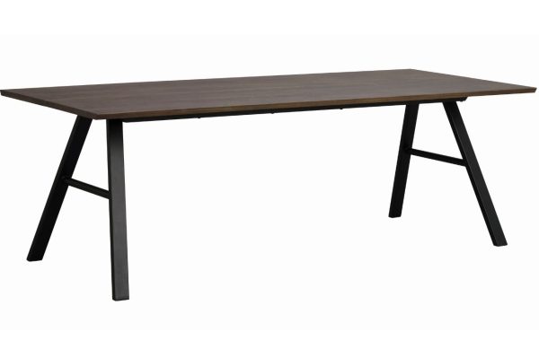Tmavě hnědý dubový jídelní stůl ROWICO BRIGHAM 220 x 90 cm  - Výška75 cm- Šířka 220 cm