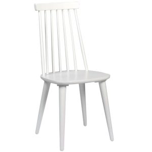 Bílá dřevěná jídelní židle ROWICO LOTTA  - Výška92 cm- Šířka 43 cm
