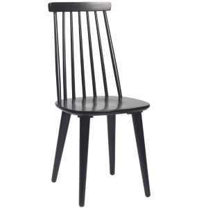 Černá dřevěná jídelní židle ROWICO LOTTA  - Výška92 cm- Šířka 43 cm