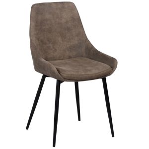 Hnědá polstrovaná jídelní židle ROWICO SIERRA  - Výška85 cm- Šířka 49 cm
