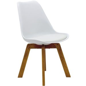 Bílá plastová jídelní židle Tenzo Cleo  - Výška82 cm- Šířka 48 cm