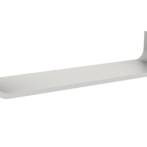 Bílá lakovaná polička Tenzo Flower 80 cm  - Výška12 cm- Šířka 80 cm