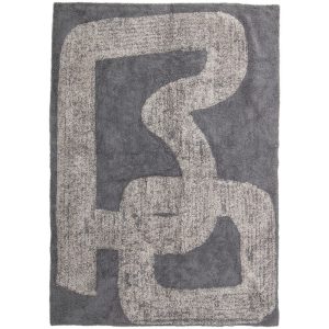 Šedý bavlněný koberec Bloomingville Addo  145 x 200 cm  - Šířka145 cm- Koberec Bavlna
