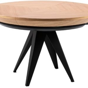 Dubový rozkládací jídelní stůl Windsor & Co Magnus 120 x 120-220 cm  - Výška76 cm- Průměr 120 cm