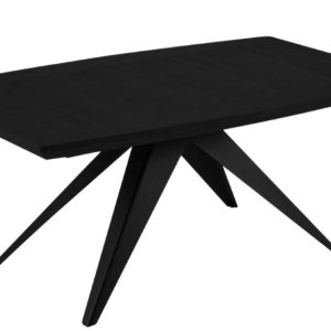 Černý dubový rozkládací jídelní stůl Windsor & Co Sky 100 x 180-280 cm  - Výška76 cm- Šířka 180-280 cm