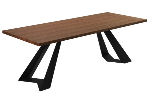 Hnědý dubový jídelní stůl Windsor & Co Indus 180 x 100 cm  - Výška75 cm- Šířka 180 cm