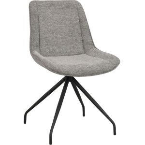Šedá látková otočná jídelní židle ROWICO ROSSPORT  - Výška83 cm- Šířka 52 cm