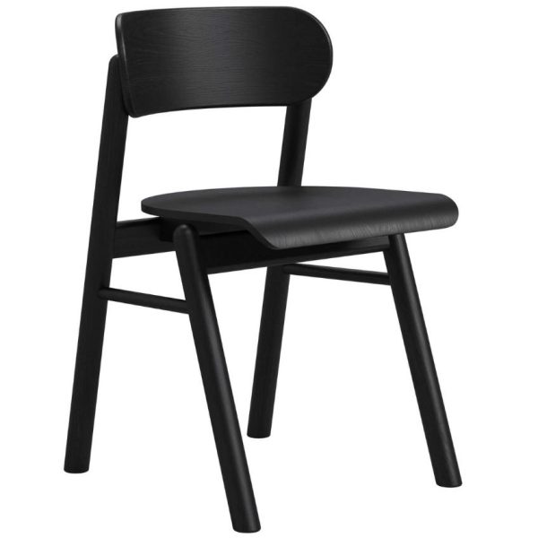 Take Me Home Černá dubová jídelní židle Honza  - Výška74 cm- Šířka 45 cm