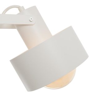 Nordic Design Bílé kovové nástěnné světlo Mayen 23 cm  - Šířka15 cm- Hloubka 24 cm