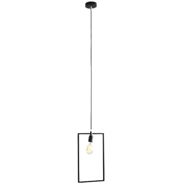 Nordic Design Černé kovové závěsné světlo Paris 40 x 25 cm  - Výška40 cm- Šířka 25 cm