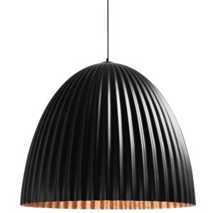 Nordic Design Černo měděné kovové závěsné světlo Liss 70 cm  - Průměr70 cm- Výška 60 cm