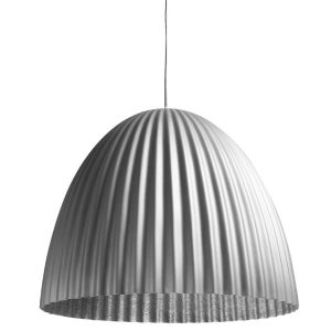 Nordic Design Stříbrné kovové závěsné světlo Liss 70 cm  - Průměr70 cm- Výška 60 cm