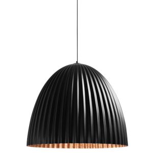 Nordic Design Černo měděné kovové závěsné světlo Liss 50 cm  - Průměr50 cm- Výška 40 cm