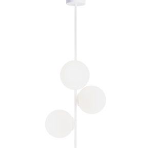 Nordic Design Bílé skleněné závěsné světlo Bubbly 93 cm  - Výška93 cm- Šířka 40 cm