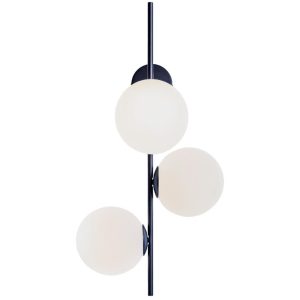 Nordic Design Bílo černé skleněné nástěnné světlo Bubbly 75 cm  - Výška75 cm- Šířka 40 cm