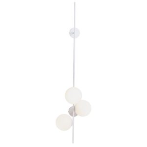 Nordic Design Bílé skleněné nástěnné světlo Bubbly 150 cm  - Výška150 cm- Šířka 40 cm
