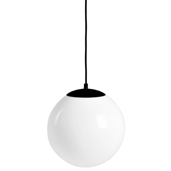 Nordic Design Bílé skleněné nástěnné světlo Manama L  - Průměr25 cm- Celková výška 105 cm