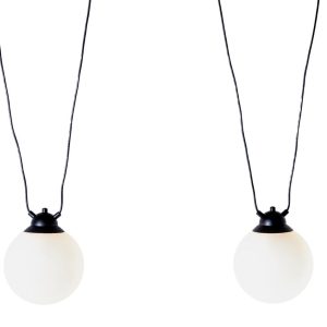 Nordic Design Opálově bílé skleněné závěsné světlo Dion Easy II.  - Průměr20 cm- Celková výška 280 cm