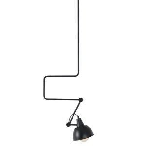 Nordic Design Černé kovové závěsné světlo Cobain Long 18 cm  - Výška140 cm- Šířka 30 cm