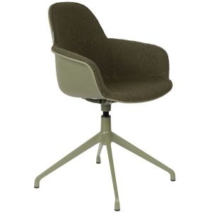 Zelená látková konferenční židle ZUIVER ALBERT KUIP s područkami II.  - Výška83