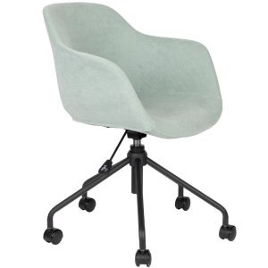 White Label Světle zelená manšestrová konferenční židle WLL JUNZO  - Výška79-85 cm- Šířka 56