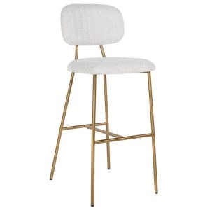 Bílá látková barová židle Richmond Xenia 79 cm  - Výška109