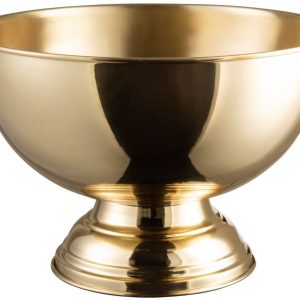 Zlatá kovová nádoba na chlazení šampaňského J-line Shiny  - Výška25 cm- Průměr 39 cm