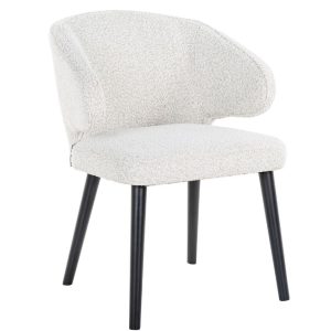 Bílá látková jídelní židle Richmond Indigo  - Výška81 cm- Šířka 62 cm