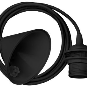 Černý textilní napájecí kabel ke světlům UMAGE Cord 210 cm  - Délka210 cm- Průměr zavěšení 12 cm