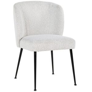 Bílá látková jídelní židle Richmond Fallon  - Výška84 cm- Šířka 50 cm
