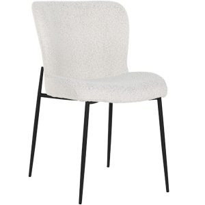 Bílá látková jídelní židle Richmond Darby  - Výška85 cm- Šířka 49 cm