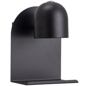 Černé kovové nástěnné světlo Bloomingville Qasim  - Výška21 cm- Šířka 20 cm