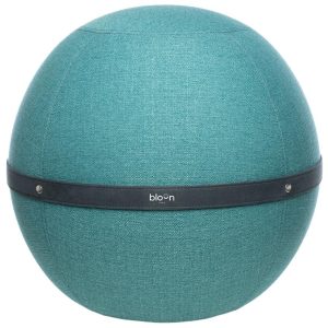Bloon Paris Tyrkysově modrý látkový sedací/gymnastický míč Bloon Original 55 cm  - Průměr55 cm- Výška sedu 45-55 cm (dle nafouknutí