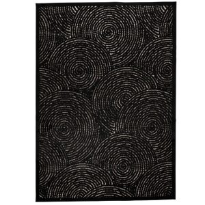Černý koberec DUTCHBONE Dots 240 x 170 cm  - Výška240 cm- Šířka 170 cm