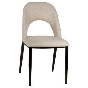 Béžová látková jídelní židle  Somcasa Anika  - Výška83 cm- Šířka 45 cm