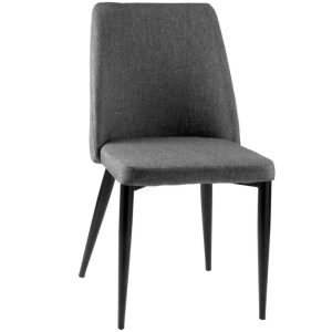 Tmavě šedá látková jídelní židle Somcasa Melissa  - Výška87 cm- Šířka 47 cm