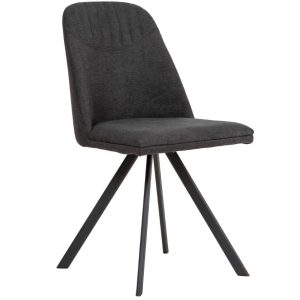 Tmavě šedá látková jídelní židle Somcasa Cris  - Výška88 cm- Šířka 46 cm