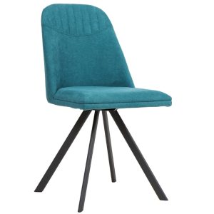 Modrá látková jídelní židle Somcasa Cris  - Výška88 cm- Šířka 46 cm