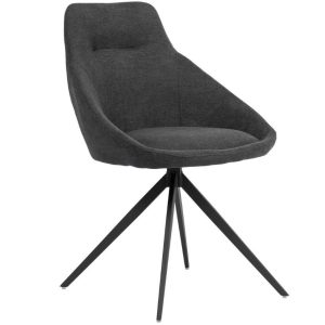 Tmavě šedá látková jídelní židle Somcasa Celia  - Výška85 cm- Šířka 55 cm