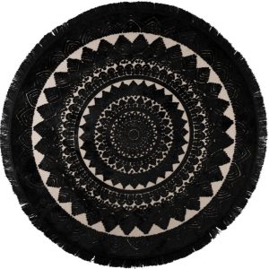Černý koberec DUTCHBONE NELSON 175 cm  - Průměr175 cm- Hmotnost 4 kg