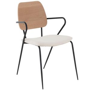 Béžová dřevěná jídelní židle Somcasa Darla  - Výška82 cm- Šířka 55 cm