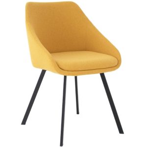 Žlutá látková jídelní židle Somcasa Lanna  - Výška77