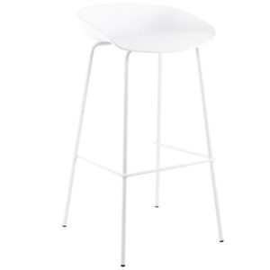 Bílá plastová barová židle Somcasa Alene 83 cm  - Výška83 cm- Šířka 43 cm