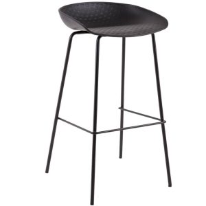 Černá plastová barová židle Somcasa Alene 83 cm  - Výška83 cm- Šířka 43 cm