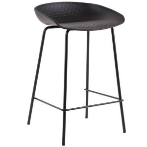 Černá plastová barová židle Somcasa Netta 74 cm  - Výška74 cm- Šířka 43 cm