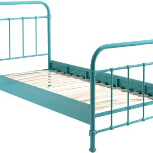 Zelená kovová postel Vipack New York 90 x 200 cm  - Výška110/82