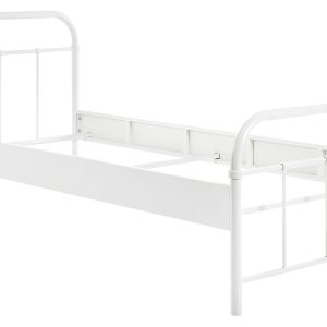 Bílá kovová postel Vipack Boston 90 x 200 cm  - Výška93/66