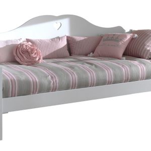 Bílá lakovaná dětská postel/pohovka Vipack Amori 90 x 200 cm  - Výška95 cm- Šířka 211