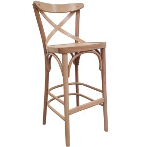 Comico Buková barová židle Shelby 75 cm  - Výška107 cm- Šířka 40 cm